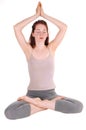 Young woman doing yoga. Royalty Free Stock Photo