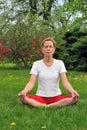 Young woman doing yoga - meditation Royalty Free Stock Photo