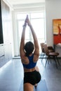 Young Woman Doing Yoga Pose Exercise Healthy Lifestyle Royalty Free Stock Photo