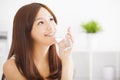 Young woman drinking clean water Royalty Free Stock Photo