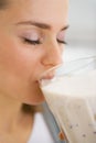 Young woman drinking cocktail Royalty Free Stock Photo