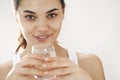 Young woman drinking glass of water Royalty Free Stock Photo