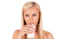 Young woman drinking milk Royalty Free Stock Photo