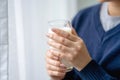 Young woman drinking milk healthy morning, good health concept Royalty Free Stock Photo