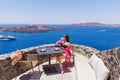 Young woman in Santorini Royalty Free Stock Photo