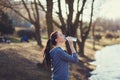 Young woman drinking water Royalty Free Stock Photo
