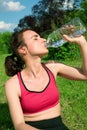 Young woman drinking water Royalty Free Stock Photo