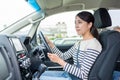 Young woman driving car Royalty Free Stock Photo