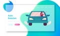 Young Woman Driving Car Landing Page Template. Female Driver Character Use Transport Sharing Service for Transportation Royalty Free Stock Photo