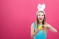 Young woman with Easter theme Royalty Free Stock Photo