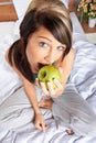 Young woman eating apple Royalty Free Stock Photo