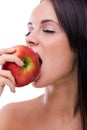 Young woman eating apple Royalty Free Stock Photo