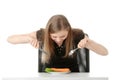 Young woman eating carrot Royalty Free Stock Photo