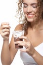 Young woman eating dessert Royalty Free Stock Photo