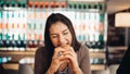 Young woman eating fatty hamburger.Craving fast food.Enjoying guilty pleasure,eating junk food.Satisfied expression.Breaking diet Royalty Free Stock Photo