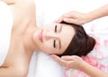 Young woman enjoy massage at spa