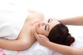 Young woman enjoy massage at spa Royalty Free Stock Photo