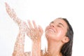 Young woman enjoy shower Royalty Free Stock Photo