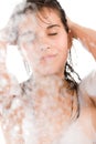 Young woman enjoy shower Royalty Free Stock Photo