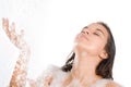 Young woman enjoy shower Royalty Free Stock Photo