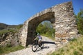 Radfahren durch das Rotes Tor, Spitz an der Donau, Wachau, Niederosterreich, Austria Royalty Free Stock Photo