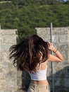 Young woman enjoying freedom, youth, summer heat Royalty Free Stock Photo