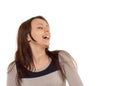 Young woman enjoying a good laugh Royalty Free Stock Photo