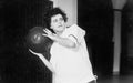 Young woman exercising with a medicine ball Royalty Free Stock Photo