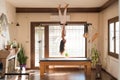 Young Woman Exercising on Pilates Reformer, Pilates Instructor