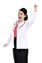 Happy doctor woman expresses smile Royalty Free Stock Photo