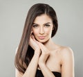 Young Woman face Portrait Beautiful Spa Model Girl Royalty Free Stock Photo