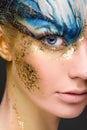 Young woman with fantasy make up. Close up Royalty Free Stock Photo