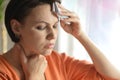 Young woman feels sickness Royalty Free Stock Photo