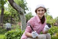 Young woman in the garden