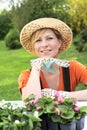 Young woman - gardening