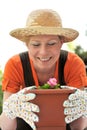 Young woman - gardening