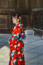 Young Woman with Geisha Costume, Kyoto, Japan Royalty Free Stock Photo