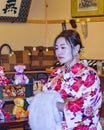 Young Woman with Geisha Costume, Kyoto, Japan Royalty Free Stock Photo