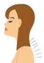 Young woman getting an acupuncture therapy with needles in back Royalty Free Stock Photo