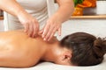 Young woman getting massage Royalty Free Stock Photo