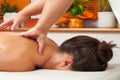 Young woman getting massage in massage salon Royalty Free Stock Photo