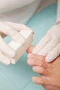 Young woman getting professional pedicure in beauty salon Royalty Free Stock Photo