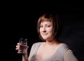 Young woman with glass water Royalty Free Stock Photo