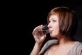 Young woman with glass water Royalty Free Stock Photo