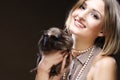 Young woman with Guinea pig Royalty Free Stock Photo