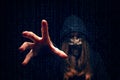 Young woman hacker