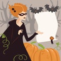 Young Woman in Halloween Costume Royalty Free Stock Photo
