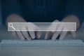 young woman hand computer keyboard. Royalty Free Stock Photo