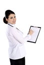 Happy doctor woman expresses smile Royalty Free Stock Photo