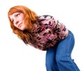 Young woman has abdominal pain Royalty Free Stock Photo